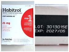 Habitrol Nicotine Transdermal System STEP 1 21mg 14 Patches 2 Weeks Exp. 05/2027