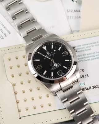 Rolex 214270 Explorer 1 MK1 Dial CPO Serviced 39mm Oyster Watch