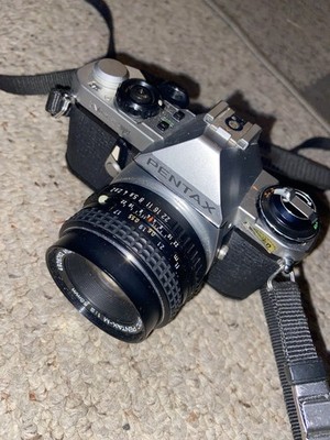 Pentax ME Super 35mm Film Camera + 50mm f/2 Lens + Strap TESTED