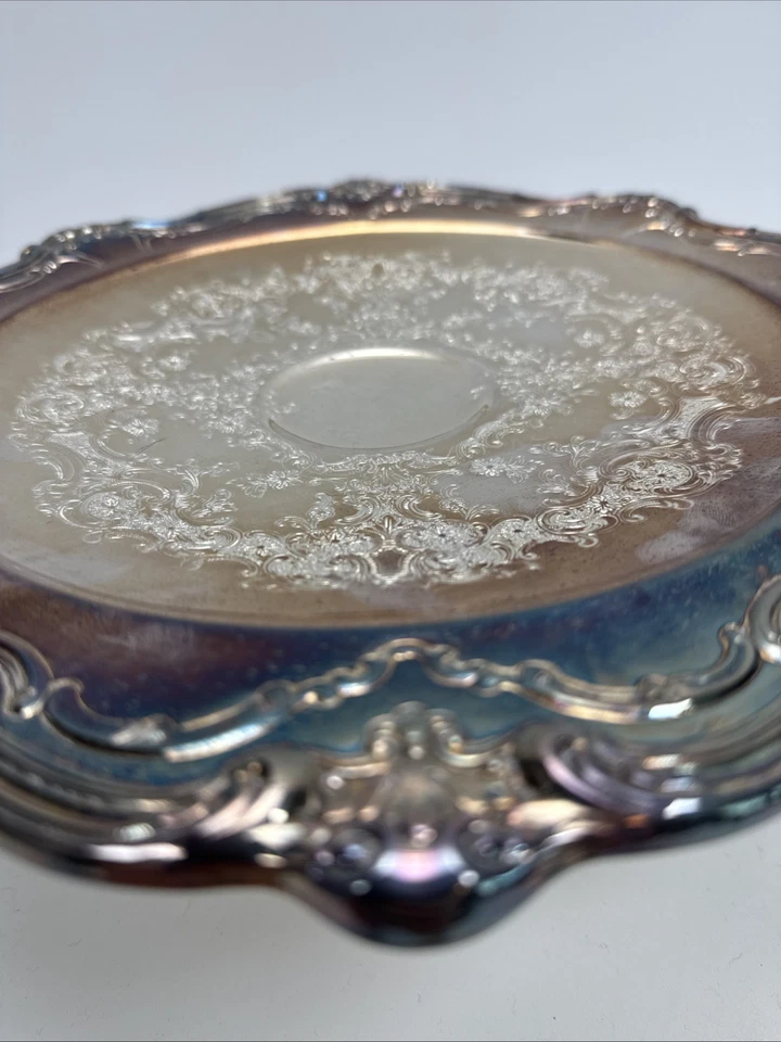 PLACA DE PEDESTAL DE COMPOTA TAZZA "CHANTILLY" PLACA DE PLATA GORHAM DE COLECCIÓN Foto 3 de 4