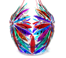 Signierte riesige 31cm Murano Glas Italienische Luxus Karaffe/Stopfen Luigi Bormioli