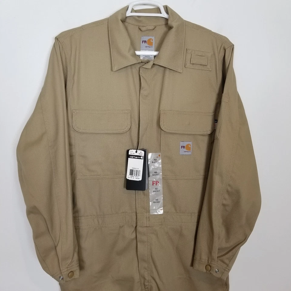 Mono de sarga tradicional resistente al fuego Carhartt 101017 para hombre talla 40 trabajo corto Foto 2 de 4