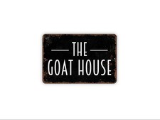 The Goat House Sign  Farm Animal Wall Decor  Rustic Barn Door Entry Sign