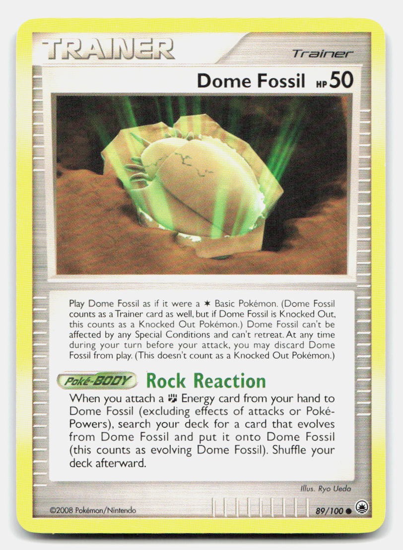 Dome Fossil 89/100 Common Majestic Dawn Pokemon NM