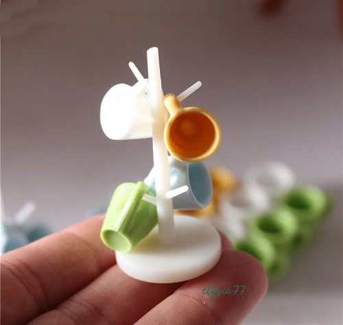Juego de portavasos de cocina miniatura escala 1/12 estilo europeo vintage de 5 piezas - Imagen 2 de 14