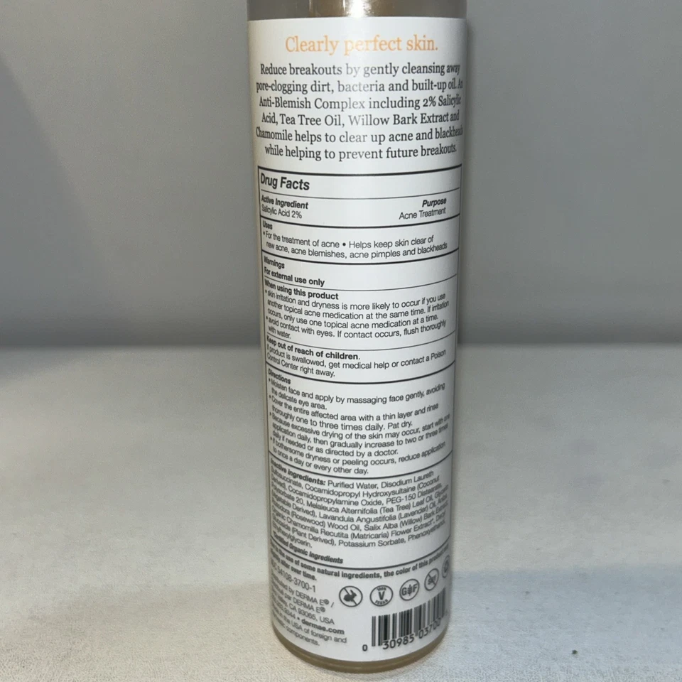 Nuevo Derma-E lavado de limpieza profunda de poros para acné 6 fl oz  Foto 3 de 4