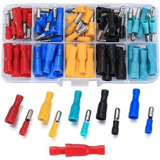 100 Pcs Bullet Connectors Kit, Insulated Bullet Connectors Terminals Female a...