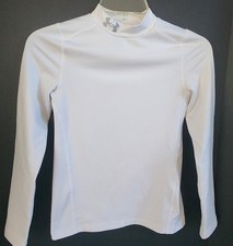 UNDER ARMOUR UA Cold Gear Fitted YOUTH Pullover Mock Neck Long Sleeve Shirt MED
