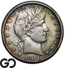 1909-S Barber Half Dollar, Key San Francisco Date, VF+