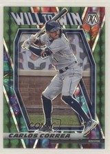2021 Panini Mosaic Will to Win Green Mosaic Prizm Carlos Correa #WTW10 0l4h