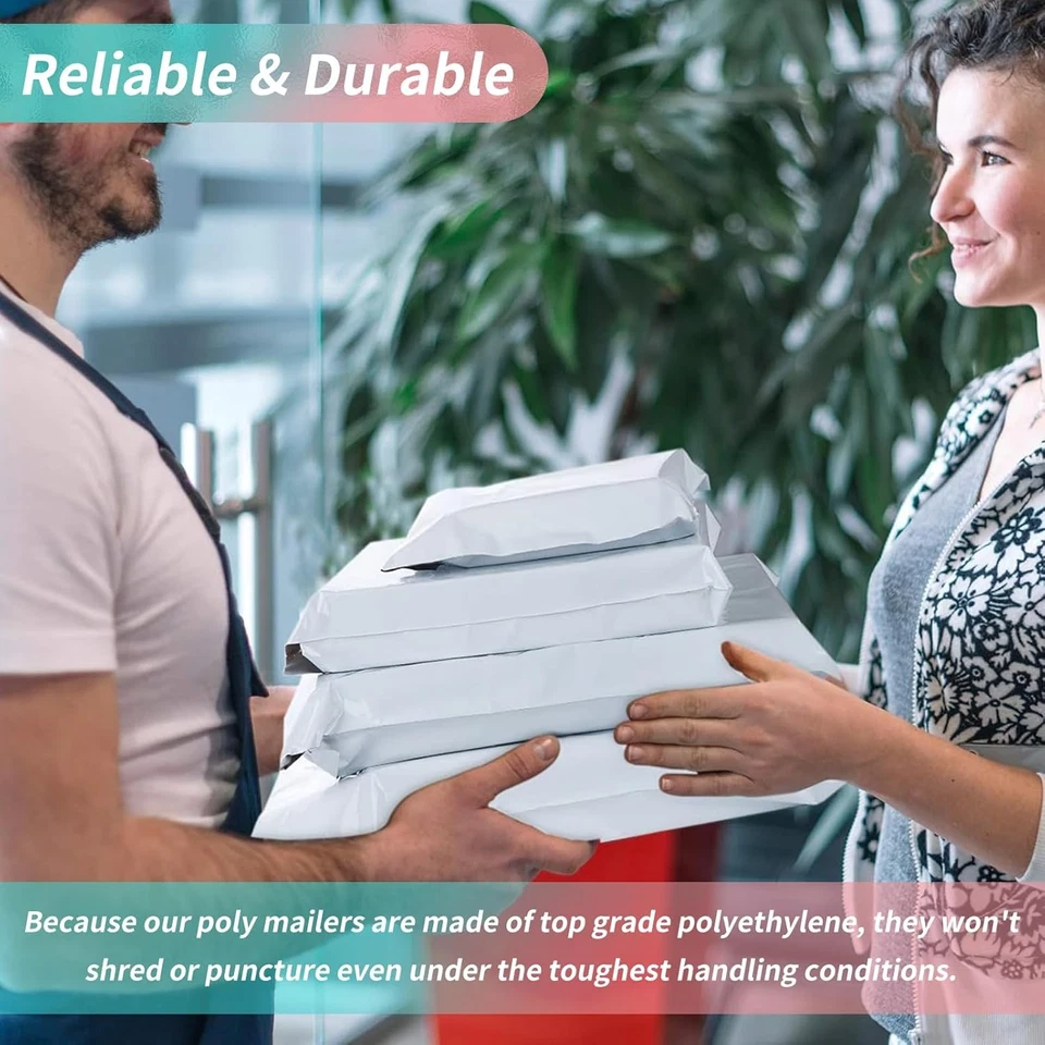 Poly Mailers Shipping Envelopes Mailing Bags 9x12 10x13 12x15.5 14.5x19 19x24 - Image 4 of 4