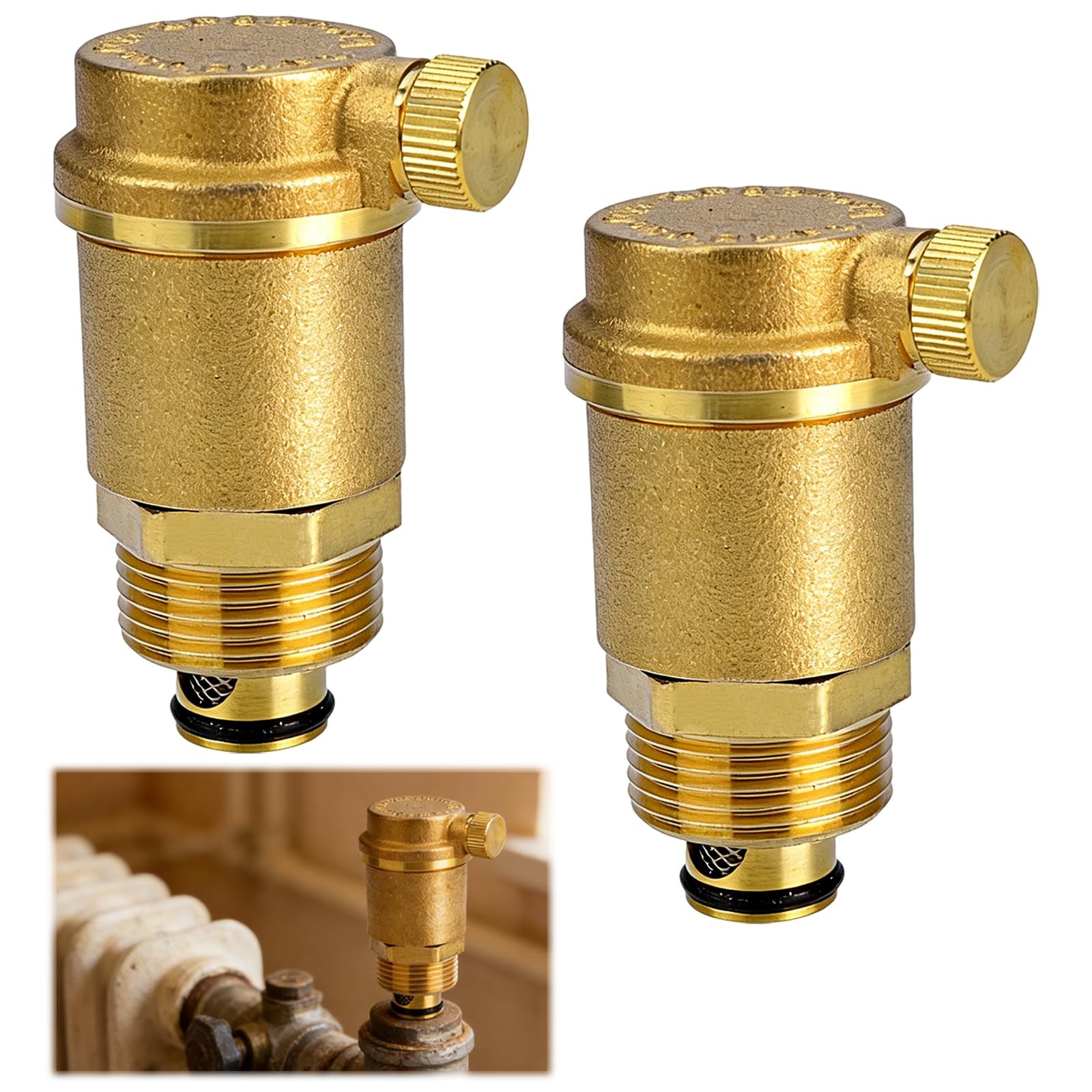 Purgeur d'air automatique DN20 G3/4 pouce laiton pour plancher chauffant et chaudière