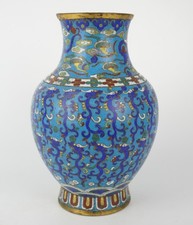 FINE Antique Chinese Cloisonne Archaistic Bronze Chi Dragon ZUN Vase 18th C QING