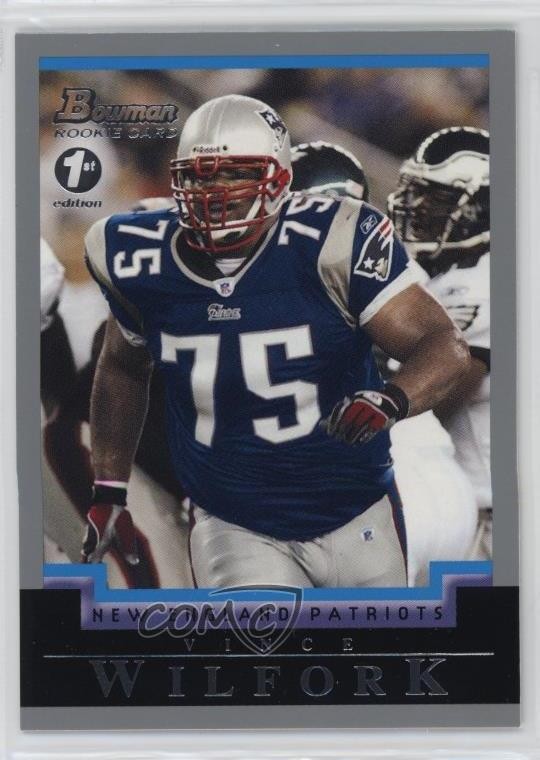 2004 Bowman 1st Edition Vince Wilfork #144 Rookie RC 8d4