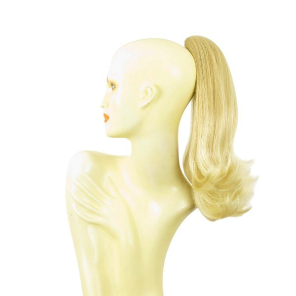 Postiche queue de cheval blond doré mi-long de 40cm nuance 8/24bt613