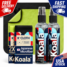 Koala Eyeglass Lens Cleaner Spray Kit: 2 Bottles  2 Microfiber Cloths, USA