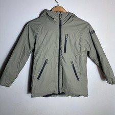 Zara Kids Green Hooded Rain Jacket Fleece Lining Size 10years