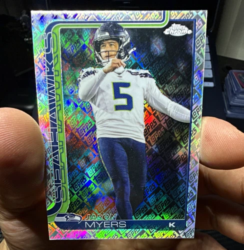 ‘25 Topps Chrome Jason Myers #280 Seattle Seahawks NFL Topps Logo Refractor