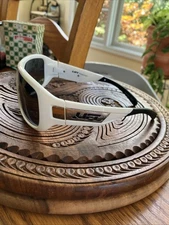 LIFT Safety Bold Safety Glasses - Gloss White Frame - Smoke Lens Polarized