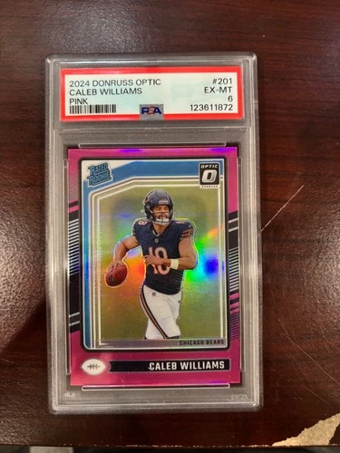 2024 Donruss Optic Pink #201 Caleb Williams (RC) - PSA 6