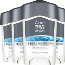 4PK DOVE MEN CARE Clinical Protection 96H Clean Comfort Antiperspirant Deodorant