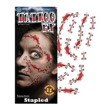 Stapled Trauma Tattoo Costume Accessory
