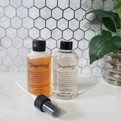 Philosophy The Gingerbread Man Shampoo Shower Gel 6oz and Body Spritz 8oz SEALED