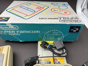 Nintendo Super Famicom SFC Console BOX &2 games  Mario Kart Super Mario All Star