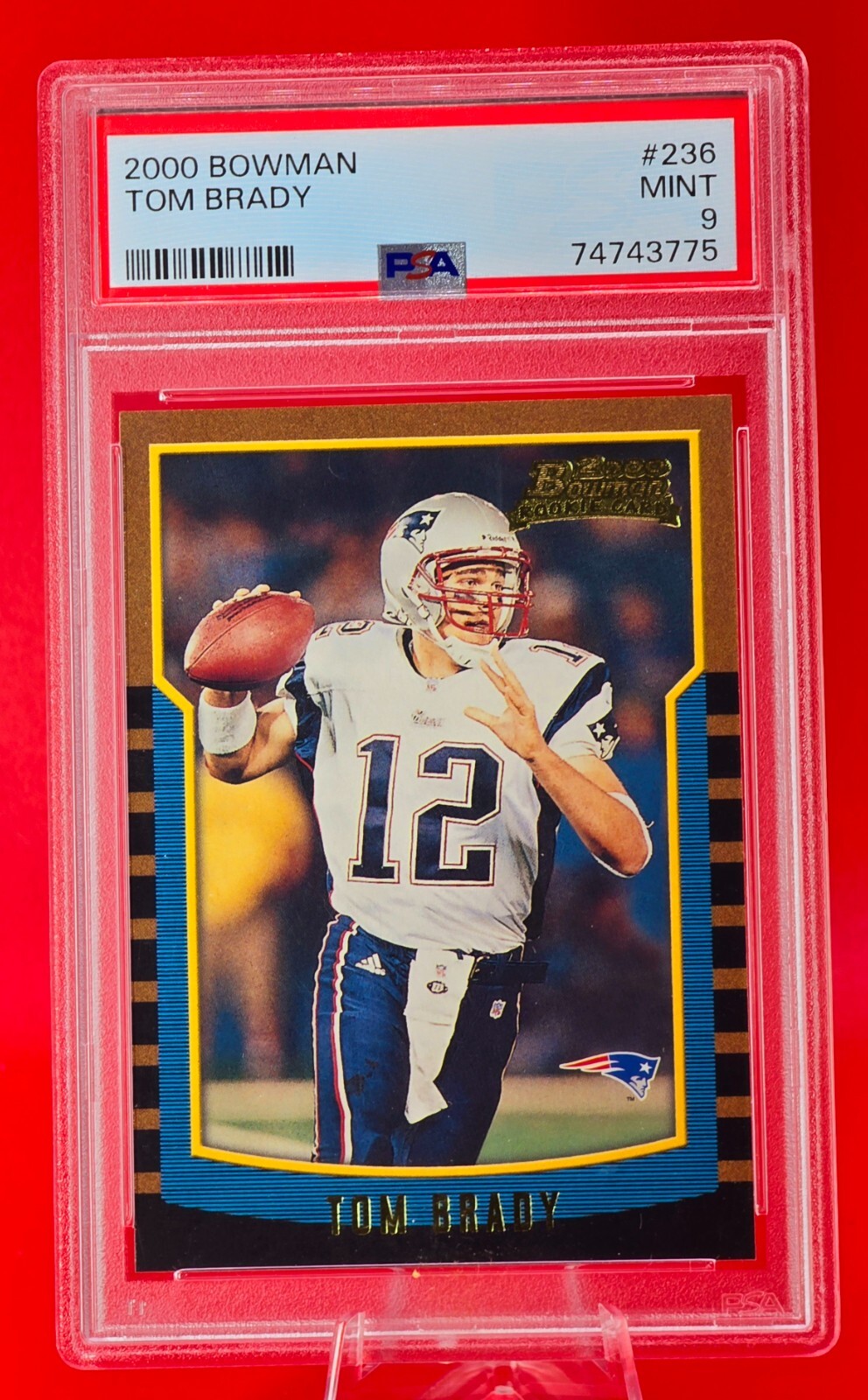 2000 Bowman TOM BRADY #236  Rookie PSA 9 Mint  HOF Future Investment