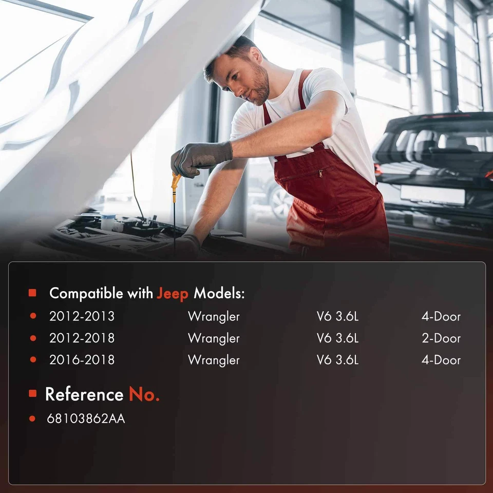 Engine Oil Dipstick for Jeep Wrangler JK 2012 2013 2014 2015 2016 2017 2018 3.6L - Image 2 of 4