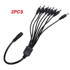 2PCS DC 1 Female to 8 Male Splitter Cable for ZOSI CCTV Security Camera System