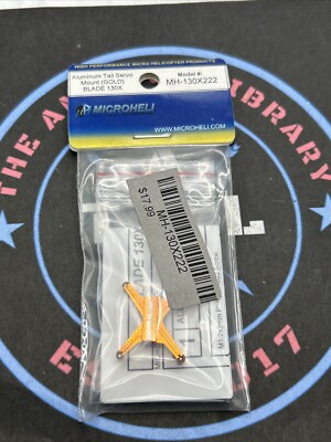 MicroHeli. MH-130X222. Aluminum Tail Servo Mount. Gold. Blade 130X