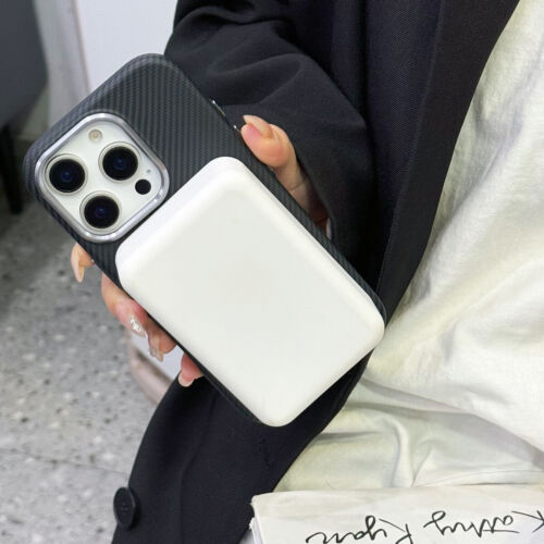 For iPhone 16 Pro Max 15 14 13 Carbon Fiber Pattern Magsafe Shockproof Slim Case - Picture 4 of 12