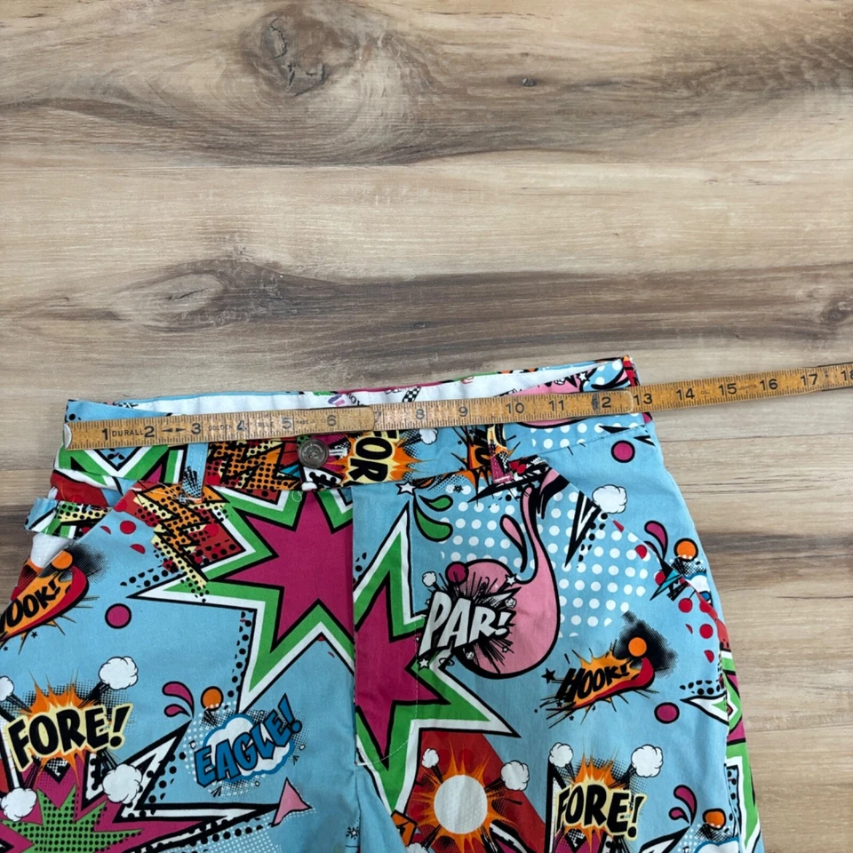 Royal & Awesome 短裤男式 26 蓝色高尔夫全印花 9 — 第 3/4 张图片