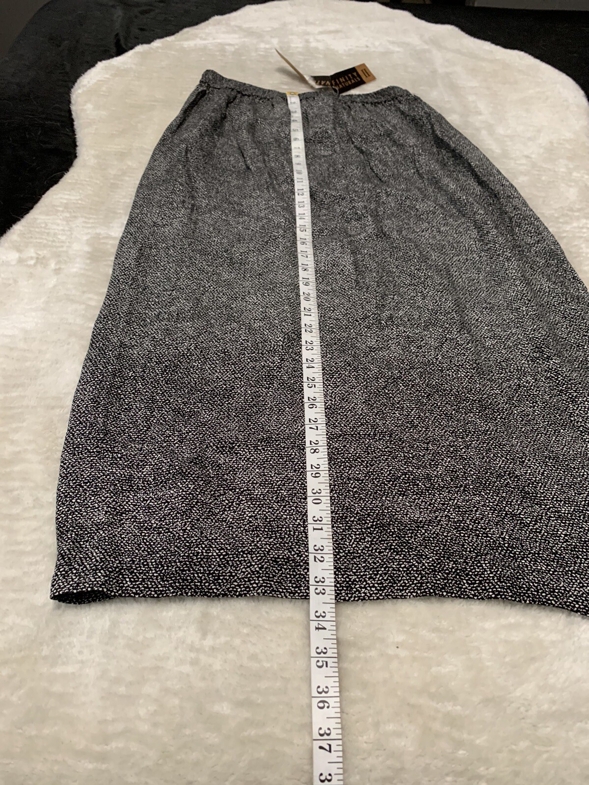 New Finity Naturals Womens 100% Silk Long Black Skirt Size 1X