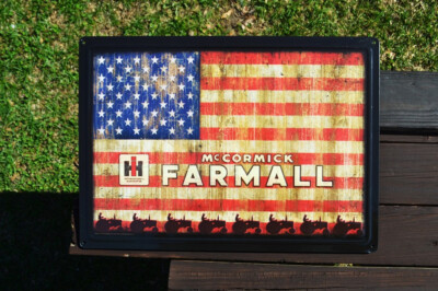 Farmall Embossed Tin Sign - McCormick-Deering - IH - International Harvester