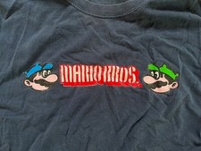 RARE MARIO BROS GAME T SHIRT NINTENDO JAPANESE ARCADE SUBSCRIPTION GILDAN