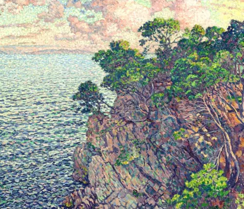 Handmade Oil Painting repro Theo Van Rysselberghe -The Point of Rossignol