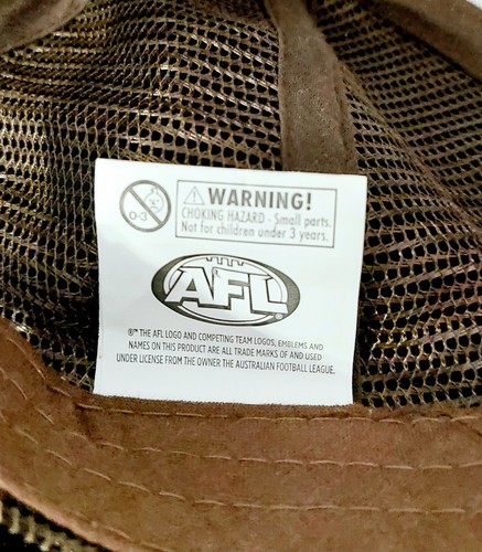 AFL Hawthorn Hawkes Trucker Estilo Gorra Snapback Malla Panel Marrón y Amarillo - Imagen 4 de 4