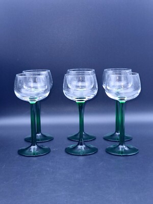 Luminarc France grüner Stiel Hock Weingläser - 6er Set