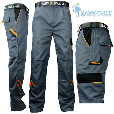 Arbeitshose Arbeitskleidung Hose Grau Schwarz Orange Profi Qualität Gr. 46 - 60