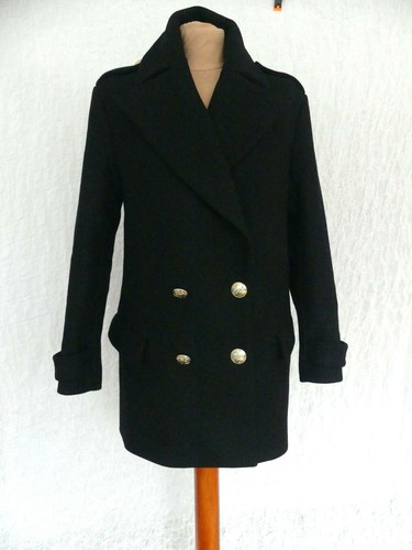 Zara Woman manteco Cappotto Giacca Military Double Breast WOOL JACKET | eBay