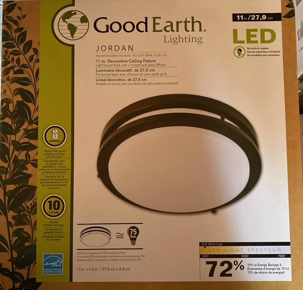 Good earth lighting ceiling flush mount deals