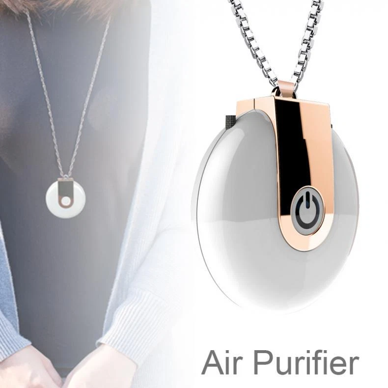 Mini Portable Wearable Negative Ion Personal Air Purifier Necklace for Car