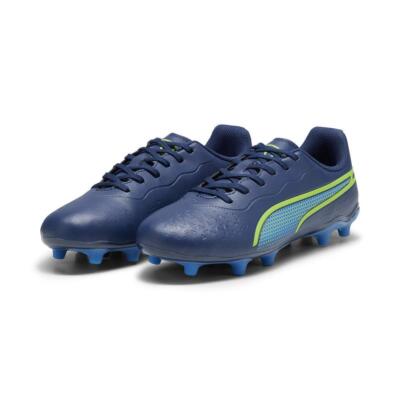 PUMA KING MATCH FG/AG Jr., Persian Blue-Pro Green-Ultra Blue