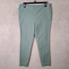 Vince Camuto Pants Womens 8 Green Skinny Side Zip Career Office Stretch