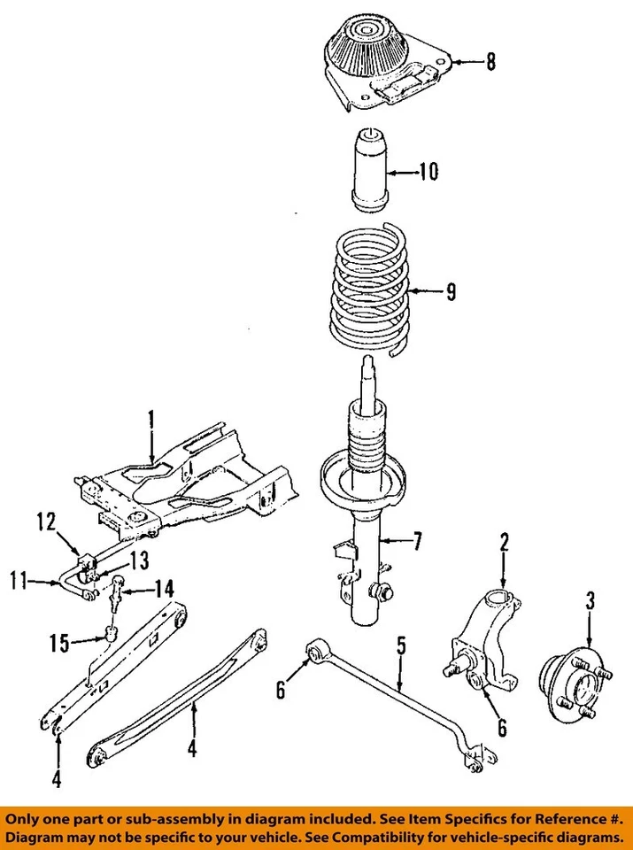 二手后下控制臂后部适合:1999 年 Mercury Cougar 后臂 Re — 第 3/4 张图片