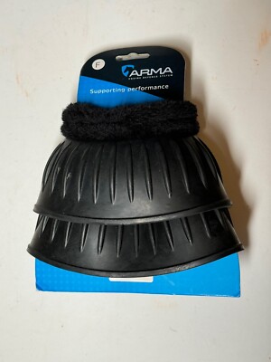 ARMA Equine Defense System Fleece/Rubber Overreach boots Black Full