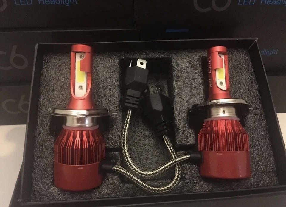 H4 Bombillas Faro LED 9003 Actualización Repuesto Para Kia Número de Pieza 18647-60558L Foto 4 de 4