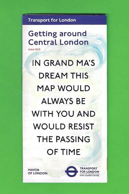 TfL Pocket Map - Get around Central London - Tube River Cycling - Juni 2019